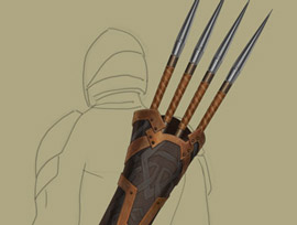 Concept Art for Enemy javelin quiver.