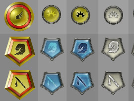Created graphics for PVP progression Medals and Commendations.