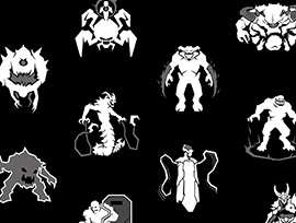 Created iconography for enemy characters.